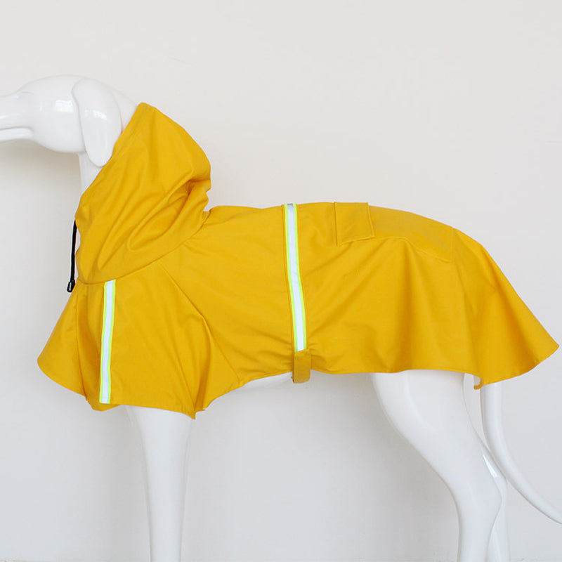 Waterproof Reflective Dog Raincoat – Lightweight Pet Rain Jacket with Safety Strips