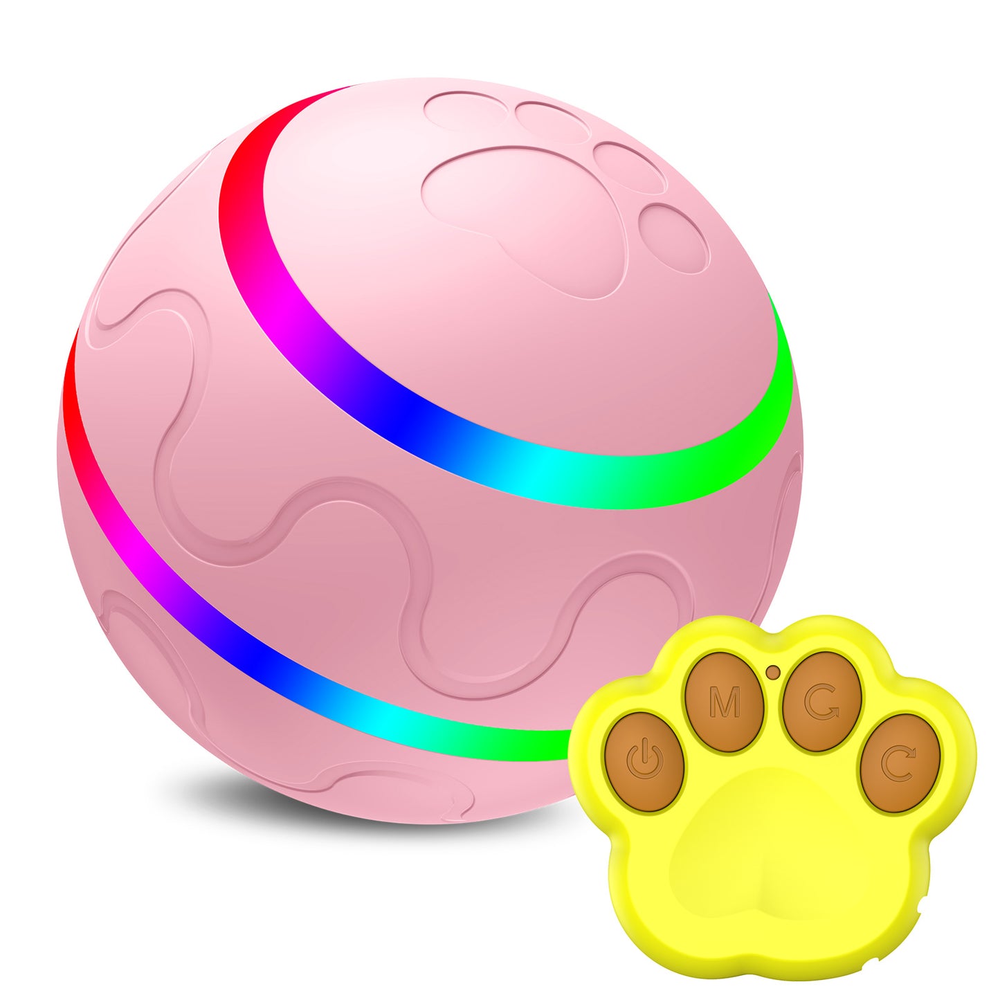 Smart Automatic Cat Wicked Ball Toy – USB Rechargeable Self-Rolling Interactive Pet Toy