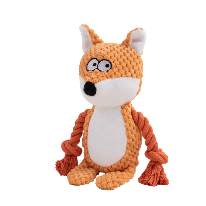 Plush Sound Cotton Rope Dog Toy – Interactive Tug of War Training Toy for Dogs