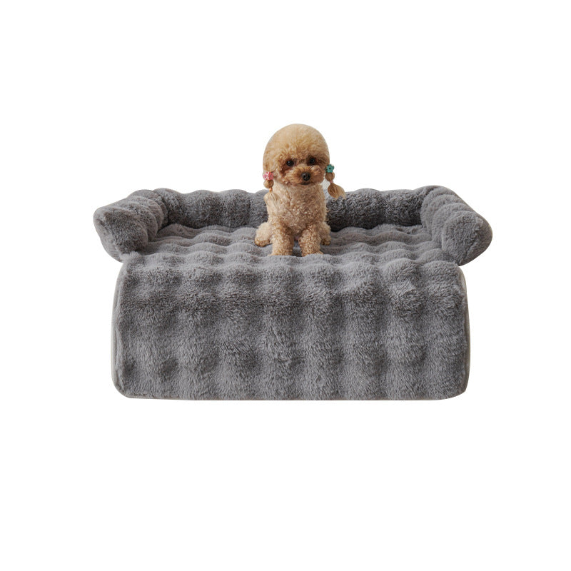 Winter Thermal Dog Mat – Thick Plush Non-Slip Pet Bed