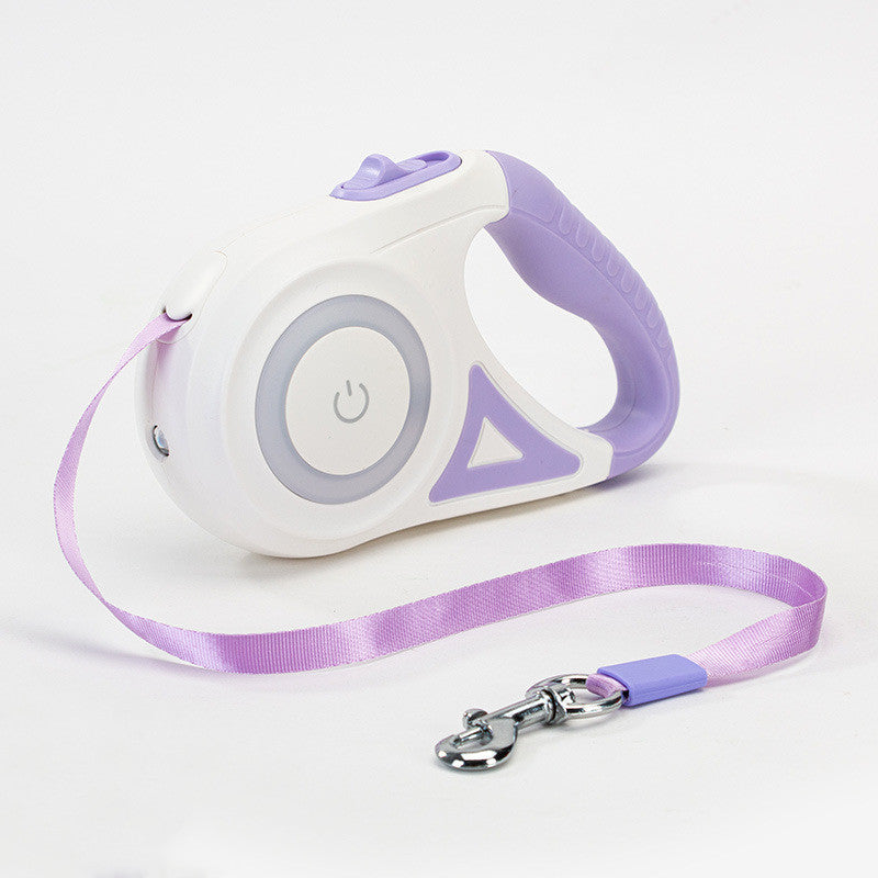 Retractable Dog Leash with Collar – Automatic One-Button Control Pet Walking Lead