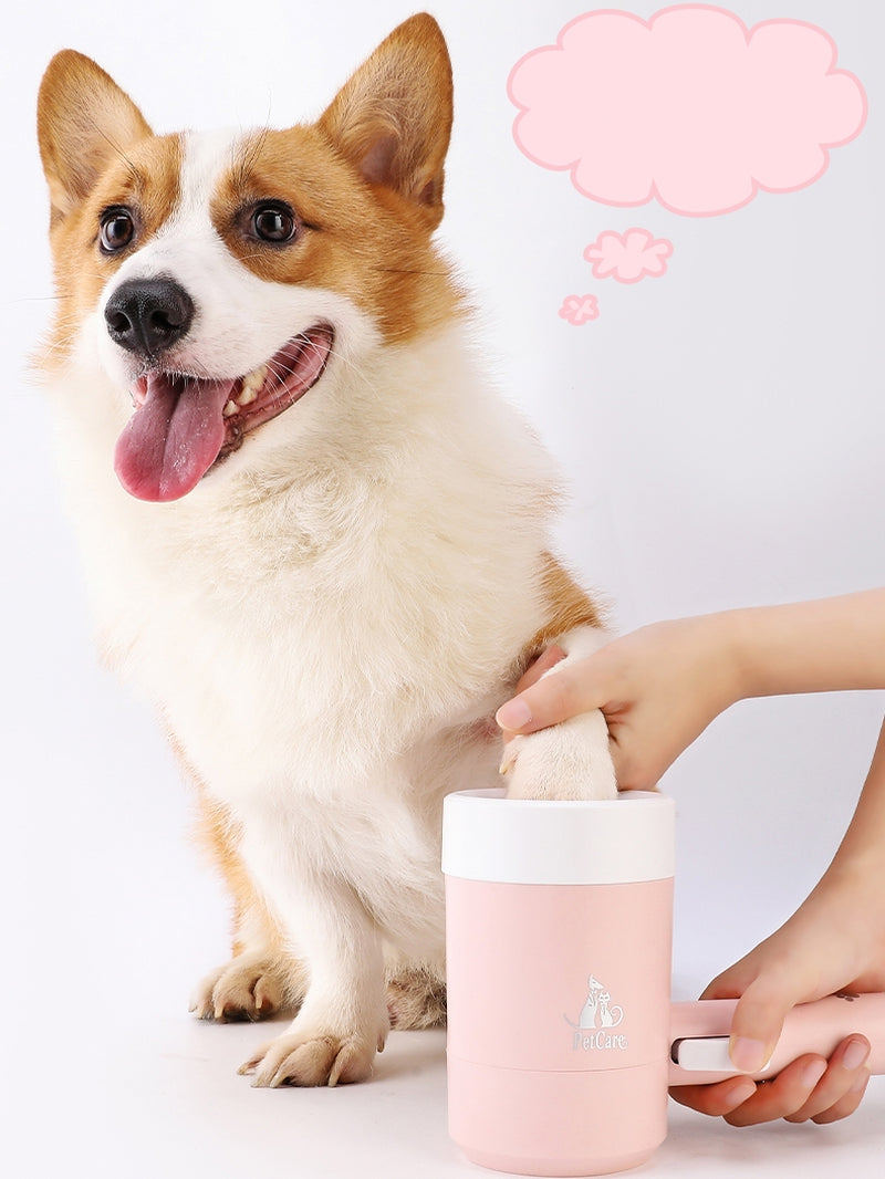 360° Rotating Manual Press Dog Paw Cleaner Cup