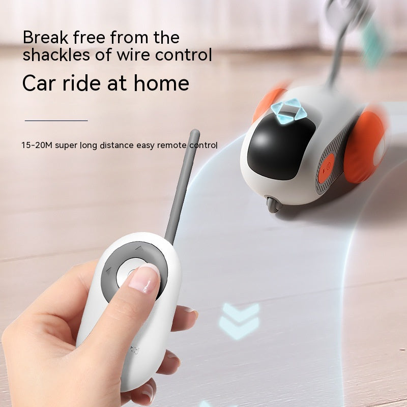 Remote Control Interactive Cat Car Toy – USB Rechargeable Smart Self-Moving Cat Toy