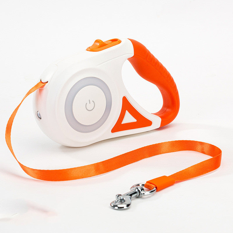 Retractable Dog Leash with Collar – Automatic One-Button Control Pet Walking Lead