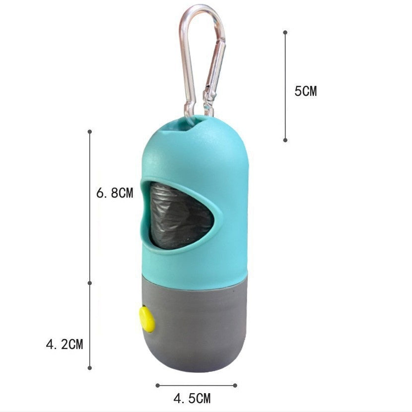 LED Pet Waste Bag Dispenser – Portable Dog Poop Bag Holder with Built-In Light