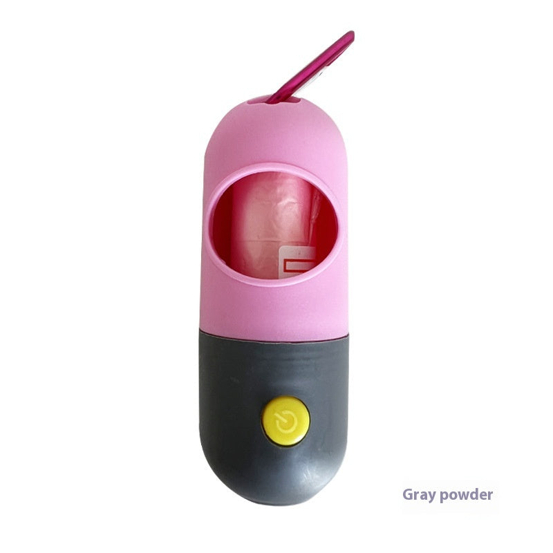 LED Pet Waste Bag Dispenser – Portable Dog Poop Bag Holder with Built-In Light