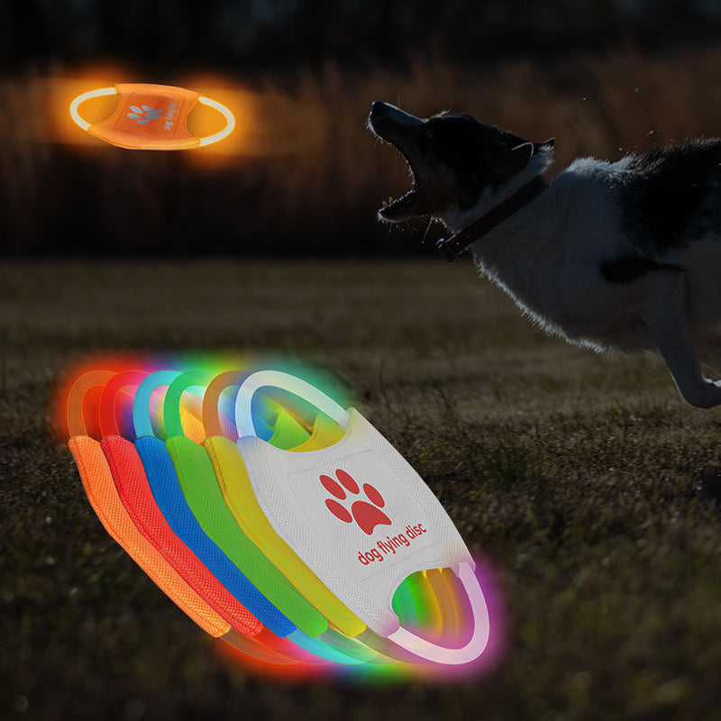 LED Light-Up Dog Flying Disc – Rechargeable Interactive Fetch Toy