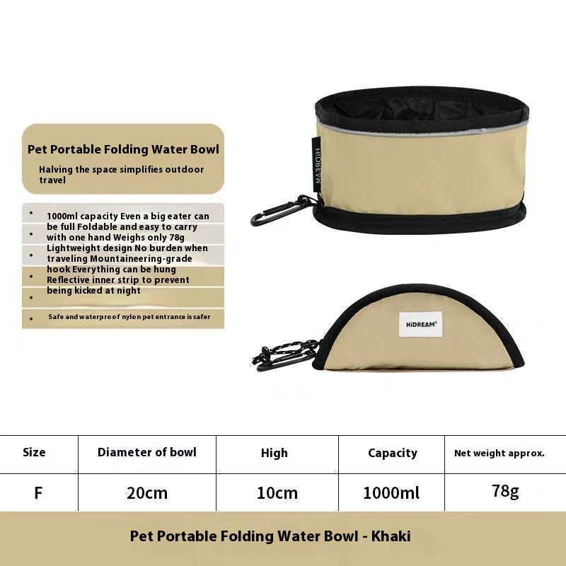Portable Folding Pet Travel Bowl – Collapsible Water & Food Bowl for Dogs and Cats