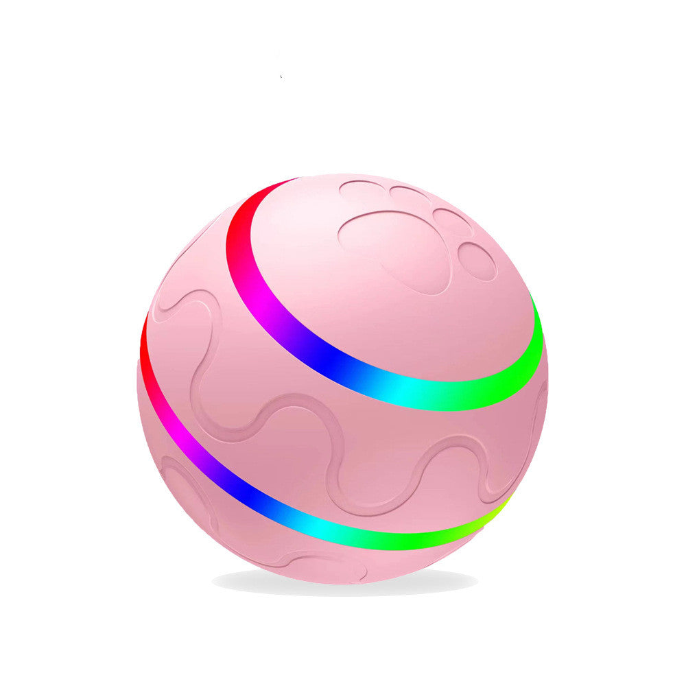 Smart Automatic Cat Wicked Ball Toy – USB Rechargeable Self-Rolling Interactive Pet Toy