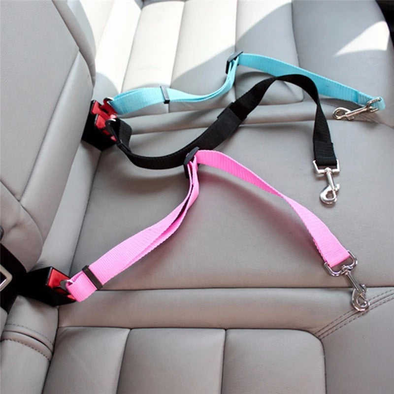 Adjustable Pet Car Seat Belt – Safety Harness Leash for Dogs & Cats