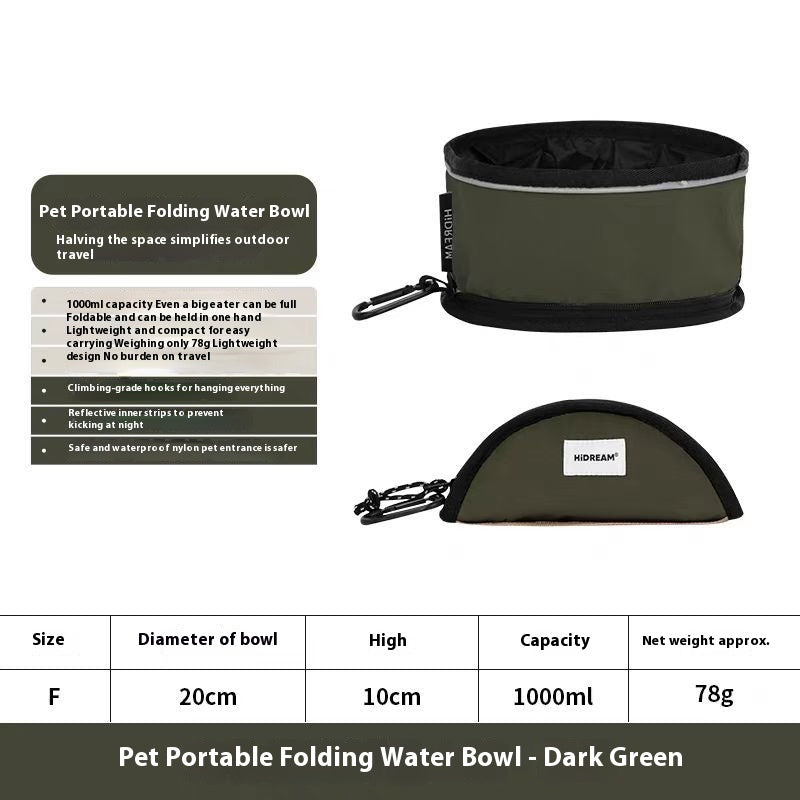 Portable Folding Pet Travel Bowl – Collapsible Water & Food Bowl for Dogs and Cats