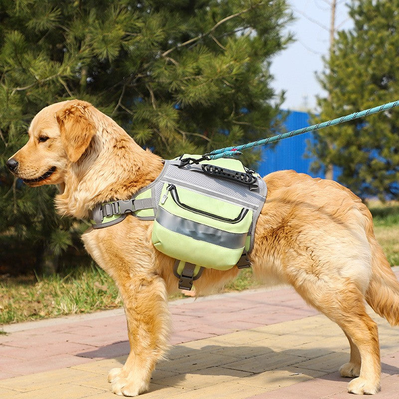 Outdoor Large Dog Backpack for Pets – Adjustable Pet Hiking Backpack Harness for Dogs