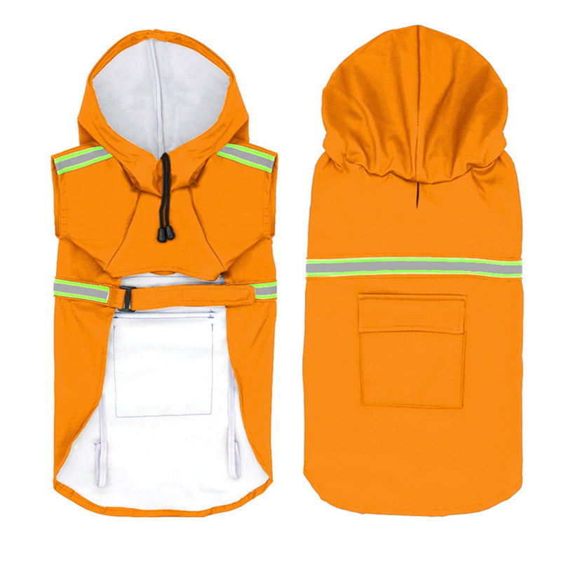 Waterproof Reflective Dog Raincoat – Lightweight Pet Rain Jacket with Safety Strips