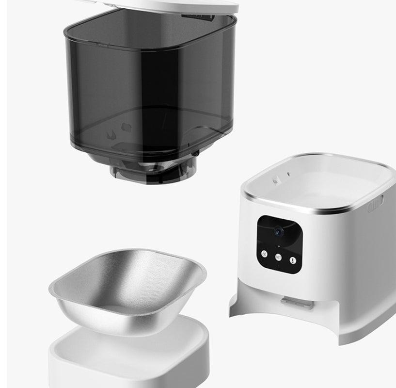 Smart Automatic Pet Feeder with WiFi, App Control & Voice Recorder – 6L Food Dispenser for Cats & Dogs