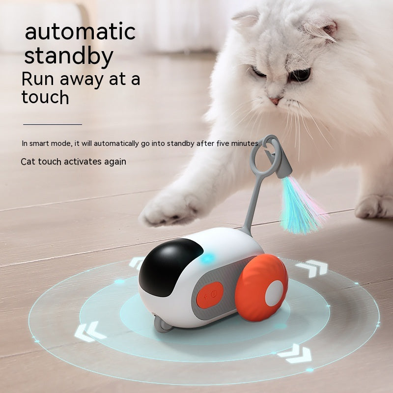 Remote Control Interactive Cat Car Toy – USB Rechargeable Smart Self-Moving Cat Toy