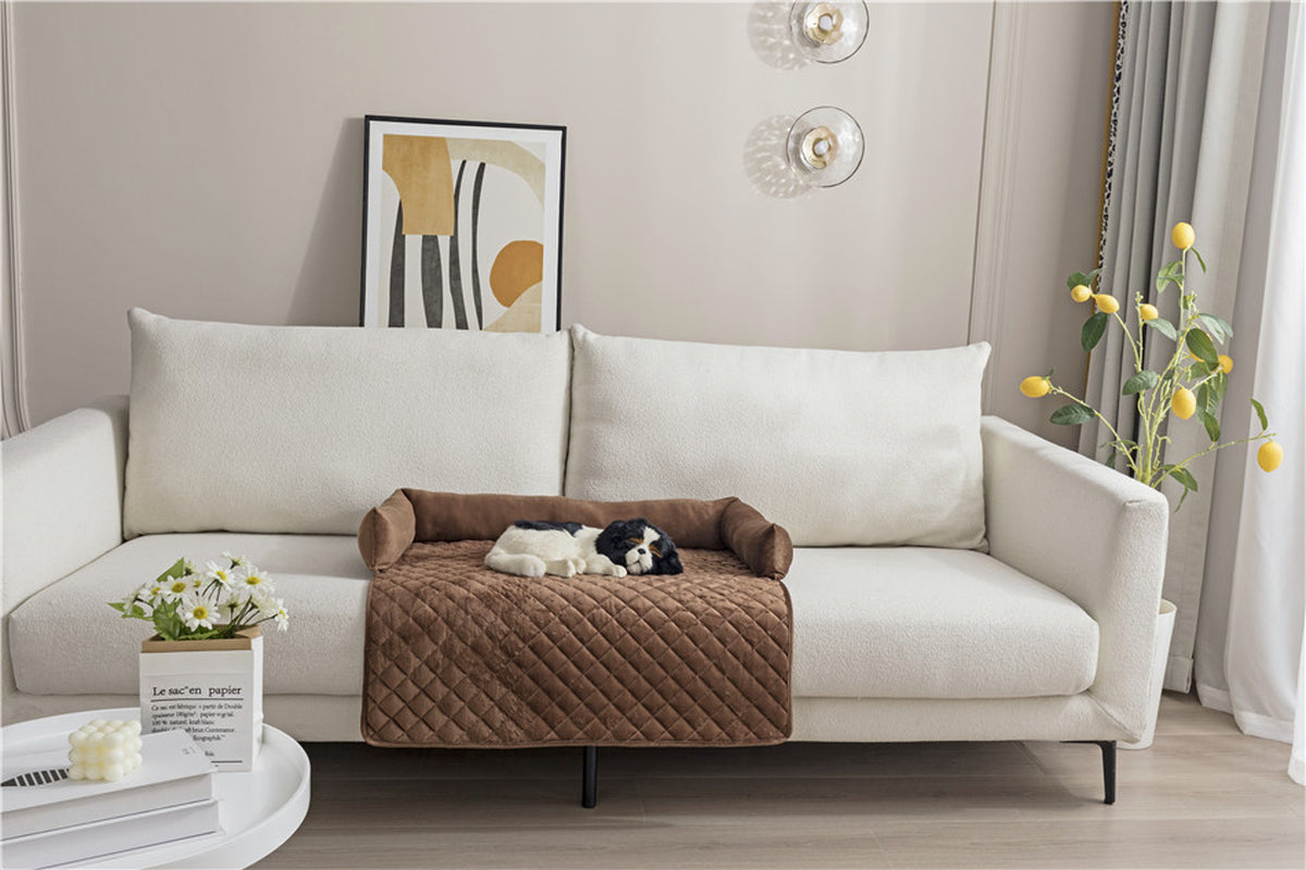 Luxury Pet Sofa Bed – Plush Dog & Cat Couch Bed with Furniture Protection