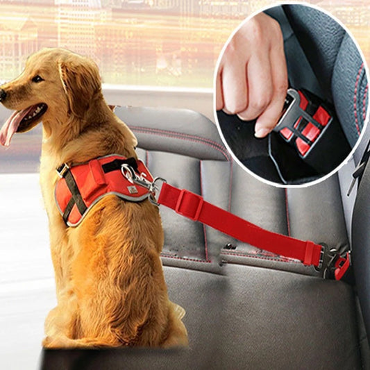 Adjustable Pet Car Seat Belt – Safety Harness Leash for Dogs & Cats