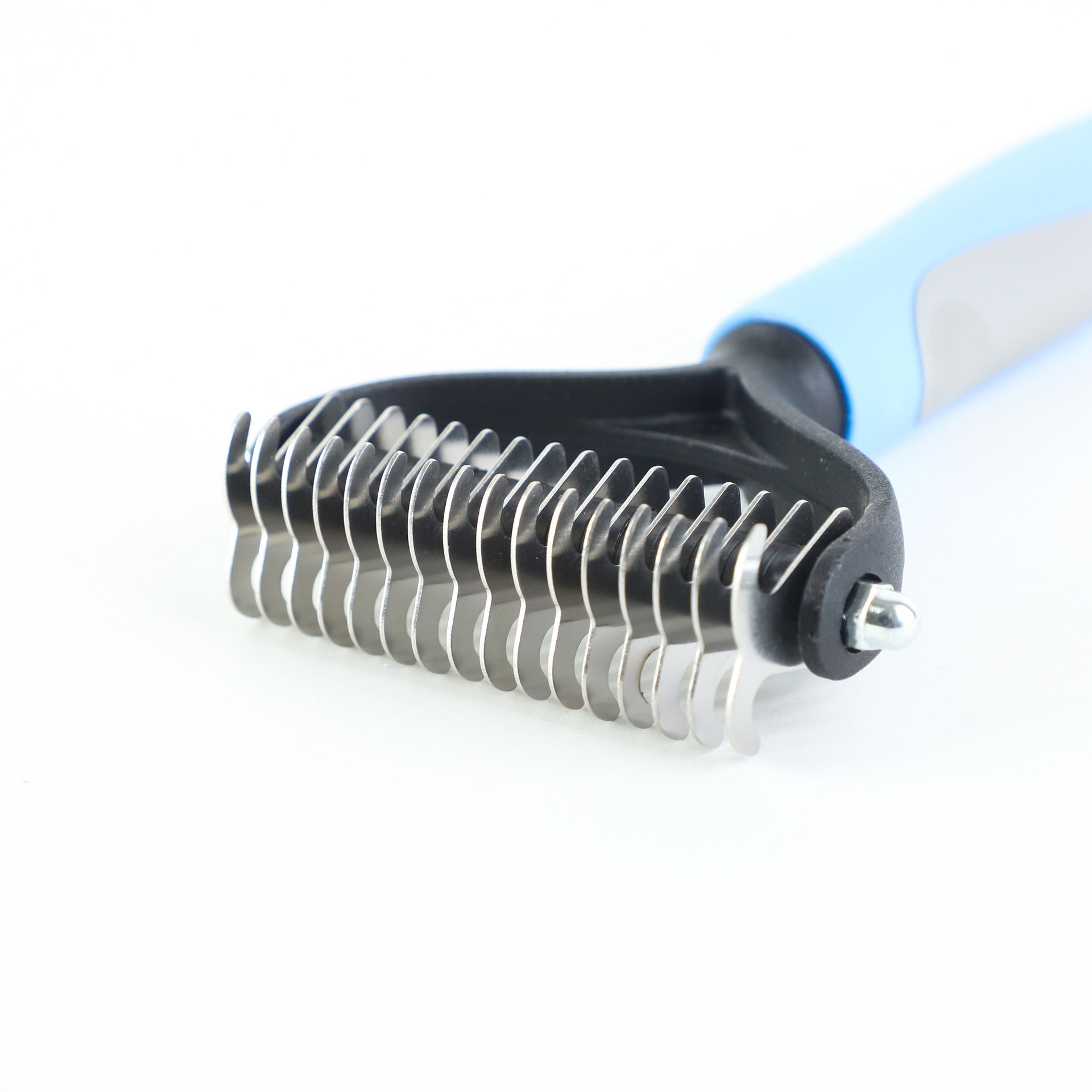 Stainless Double-Sided Pet Brush – Shedding & Dematting Grooming Tool for Dogs & Cats