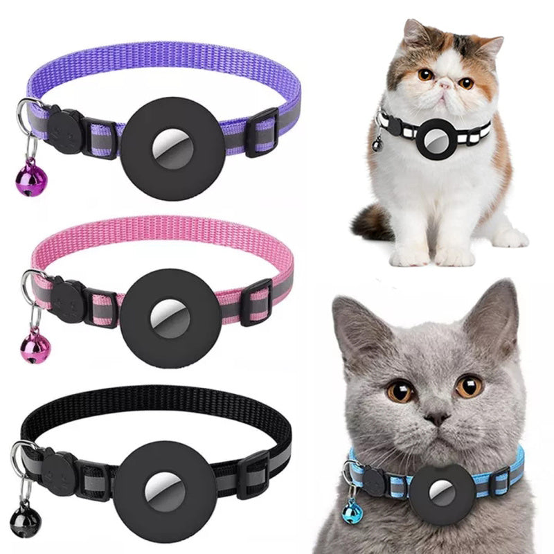Reflective AirTag Dog & Cat Collar – Waterproof Protective Holder for Apple AirTag