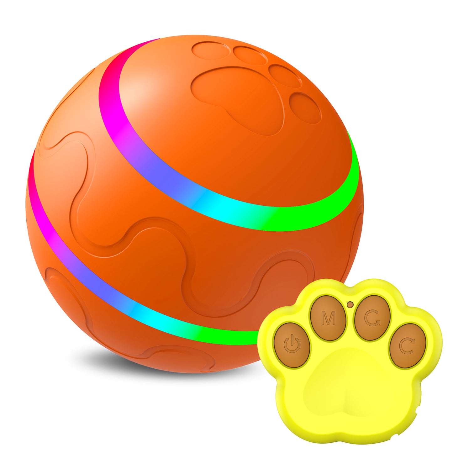 Smart Automatic Cat Wicked Ball Toy – USB Rechargeable Self-Rolling Interactive Pet Toy