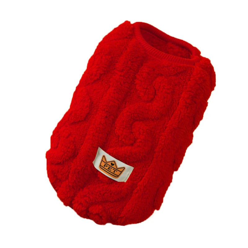 Soft Cozy Cat Clothes – Warm Fleece Sweater for Autumn & Winter