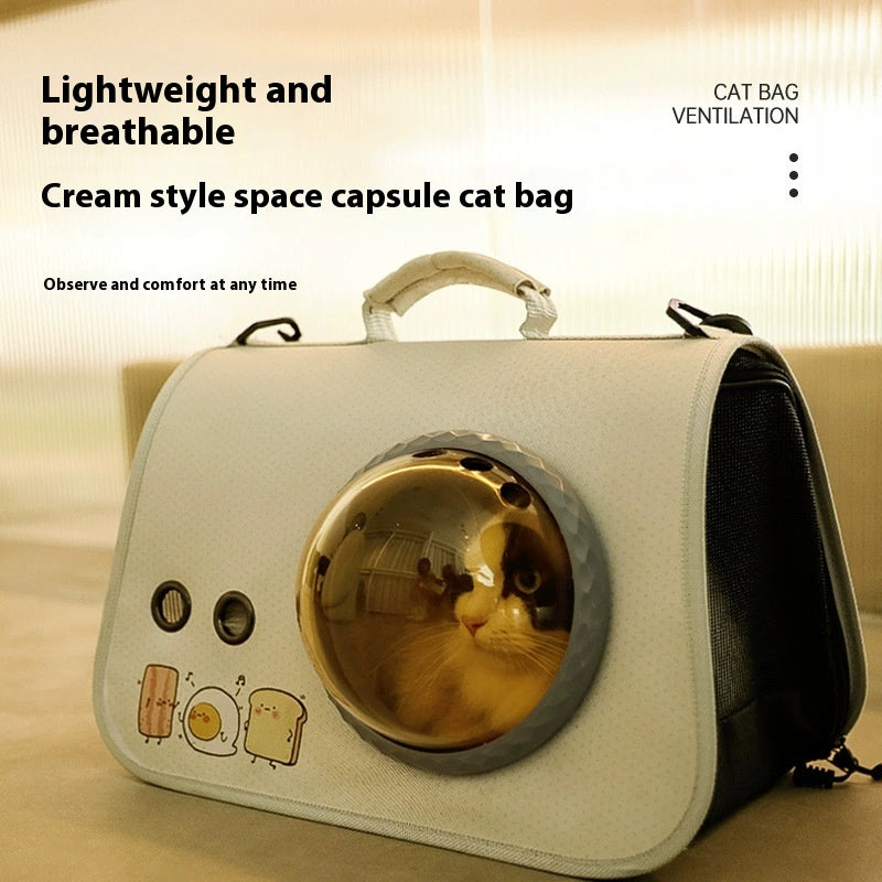 Outdoor Large Capacity Cat Carrier Bag – Breathable Portable Pet Travel Backpack