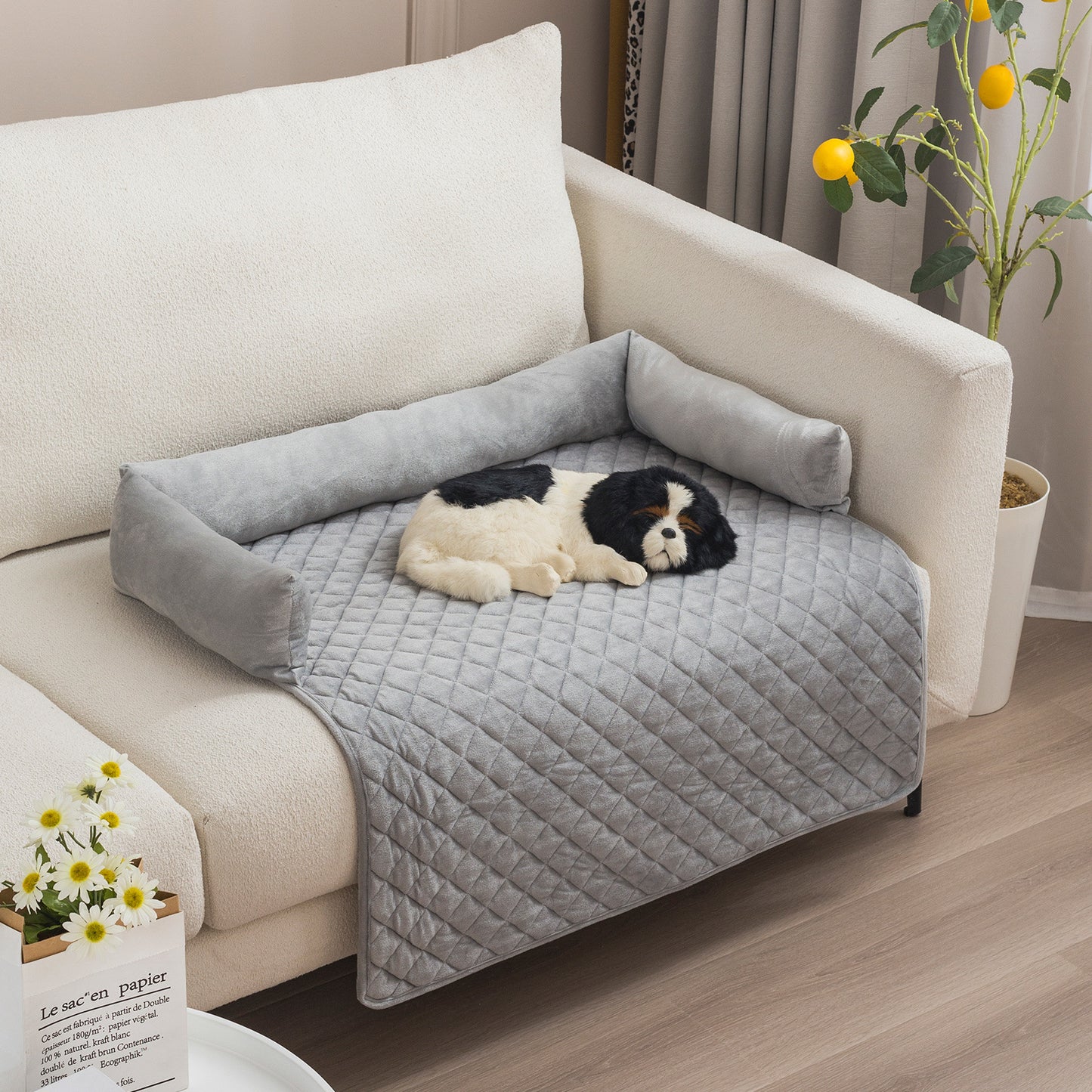 Luxury Pet Sofa Bed – Plush Dog & Cat Couch Bed with Furniture Protection