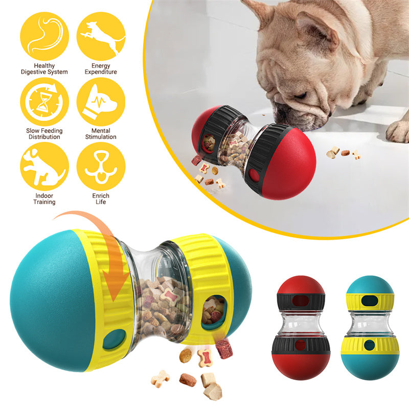 Interactive Treat Dispensing Dog Toy – Slow Feeder Puzzle Tumbler for Smart Dogs