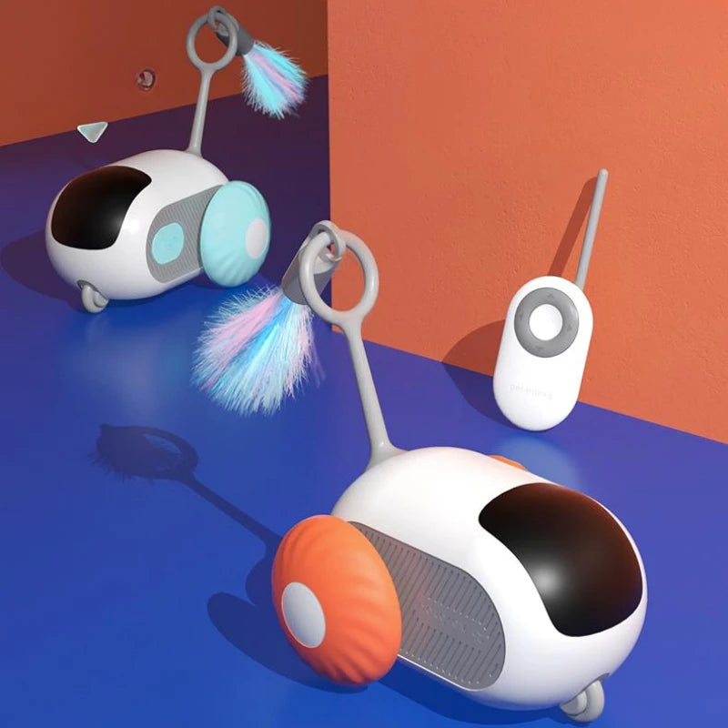 Remote Control Interactive Cat Car Toy – USB Rechargeable Smart Self-Moving Cat Toy