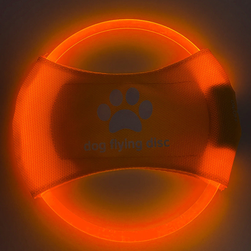 LED Light-Up Dog Flying Disc – Rechargeable Interactive Fetch Toy