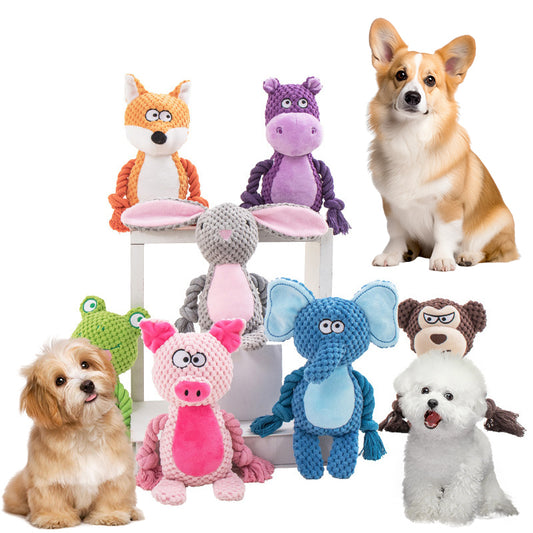 Plush Sound Cotton Rope Dog Toy – Interactive Tug of War Training Toy for Dogs