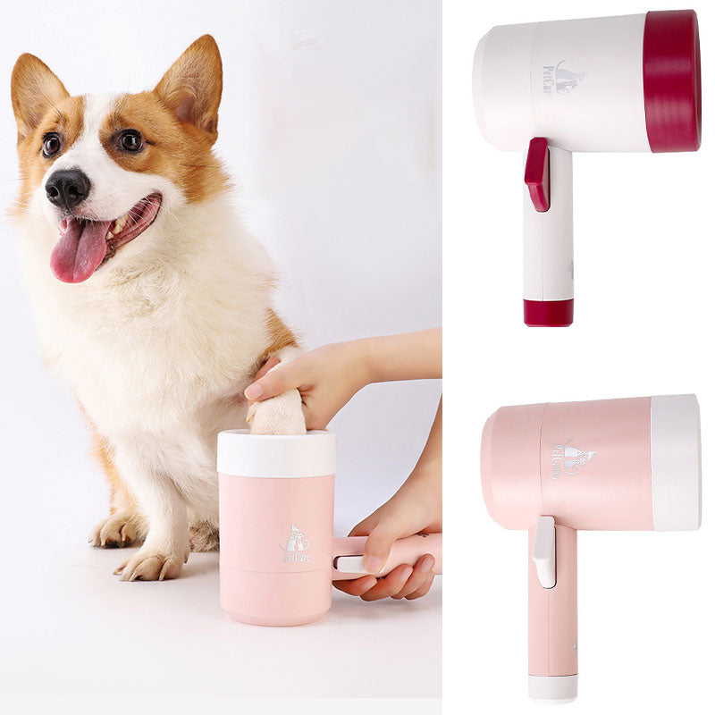 360° Rotating Manual Press Dog Paw Cleaner Cup