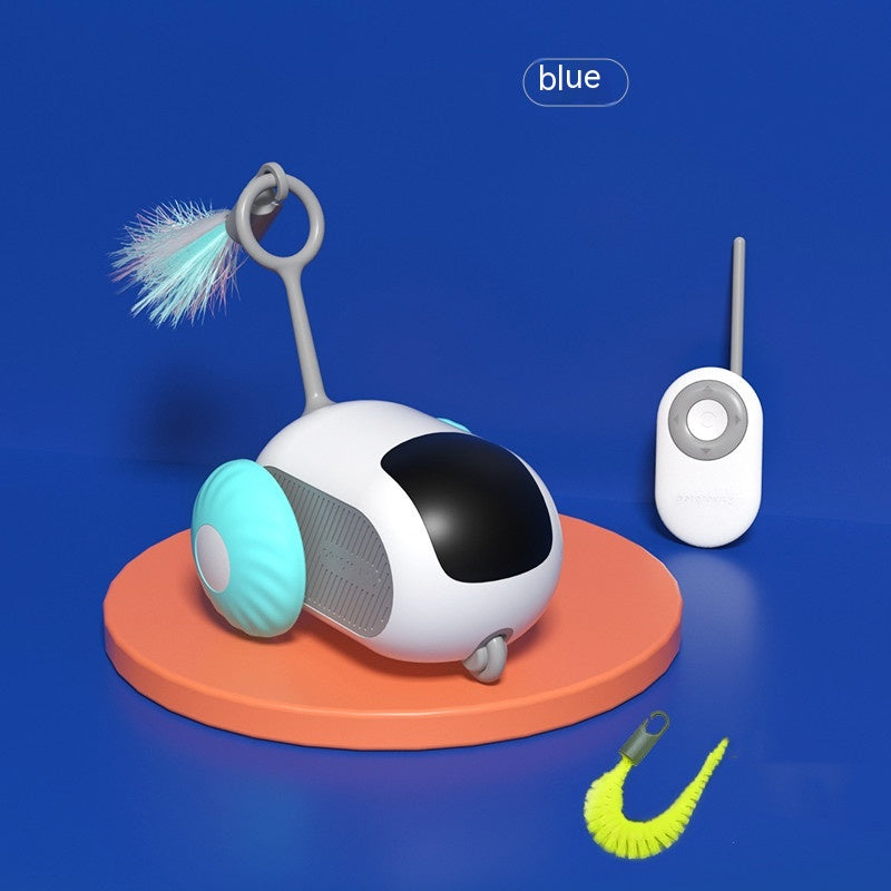 Remote Control Interactive Cat Car Toy – USB Rechargeable Smart Self-Moving Cat Toy