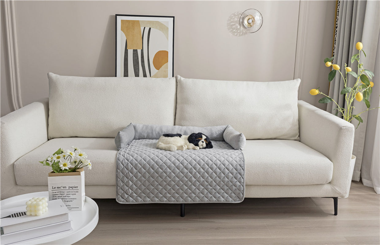 Luxury Pet Sofa Bed – Plush Dog & Cat Couch Bed with Furniture Protection