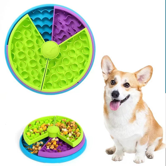 3-Layer Rotating Slow Feeder Bowl – Anti-Choking Puzzle Game for Cats & Dogs