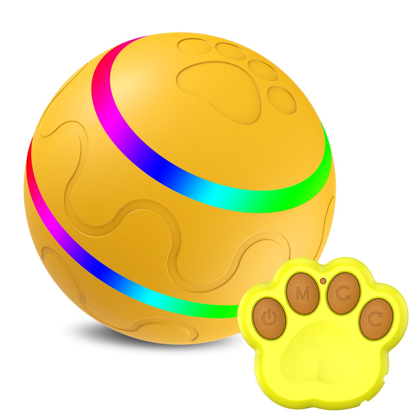 Smart Automatic Cat Wicked Ball Toy – USB Rechargeable Self-Rolling Interactive Pet Toy