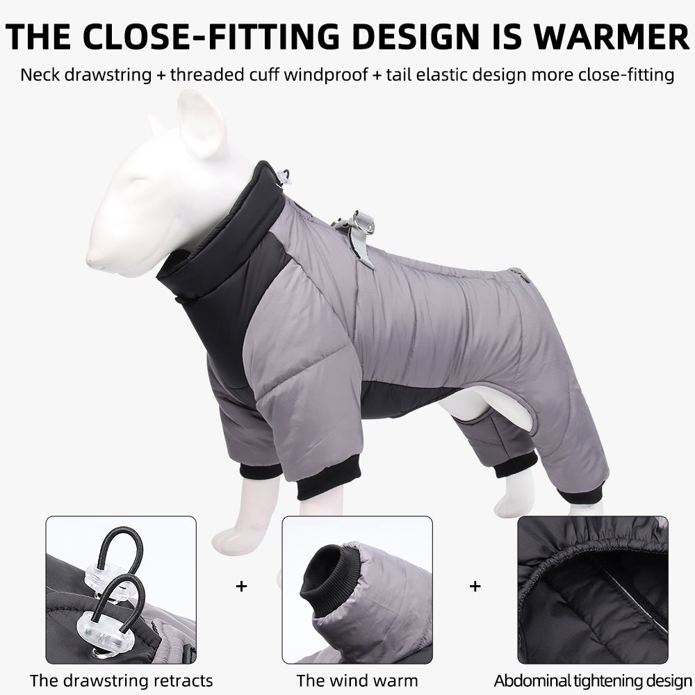 Winter Thicken Dog Clothes – Warm Four-Legged Jacket for Small & Medium Dogs