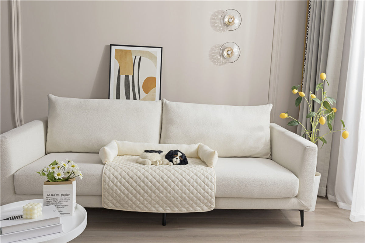 Luxury Pet Sofa Bed – Plush Dog & Cat Couch Bed with Furniture Protection