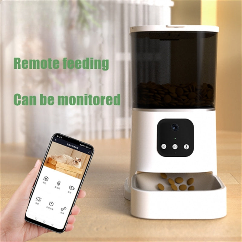 Smart Automatic Pet Feeder with WiFi, App Control & Voice Recorder – 6L Food Dispenser for Cats & Dogs