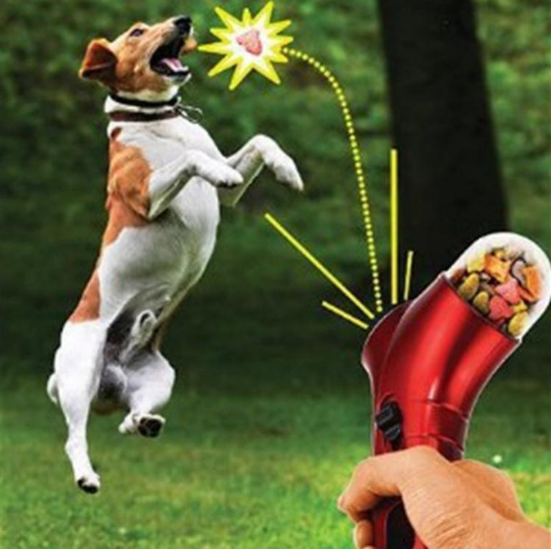 Pet Food Catapult Feeder – Funny Interactive Treat Launcher Toy for Dogs & Cats
