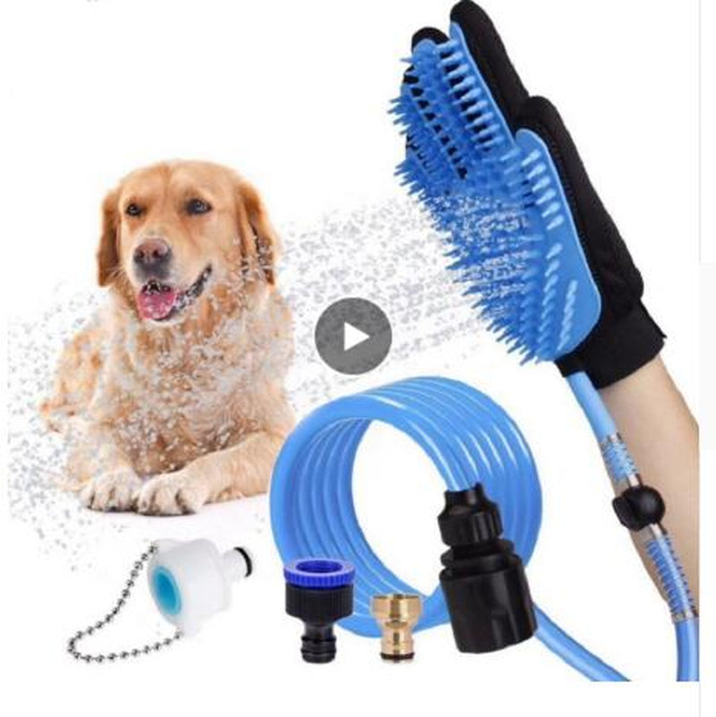2-in-1 Handheld Pet Shower Head & Massage Glove Sprayer