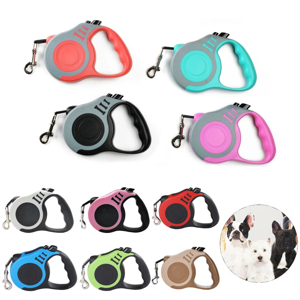 Retractable Dog Leash 3M / 5M – Durable Nylon Automatic Pet Lead