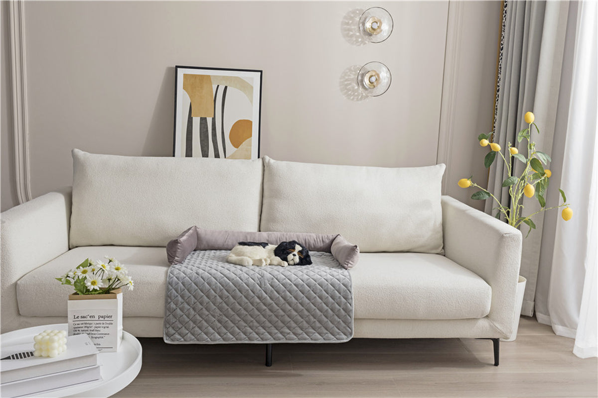 Luxury Pet Sofa Bed – Plush Dog & Cat Couch Bed with Furniture Protection