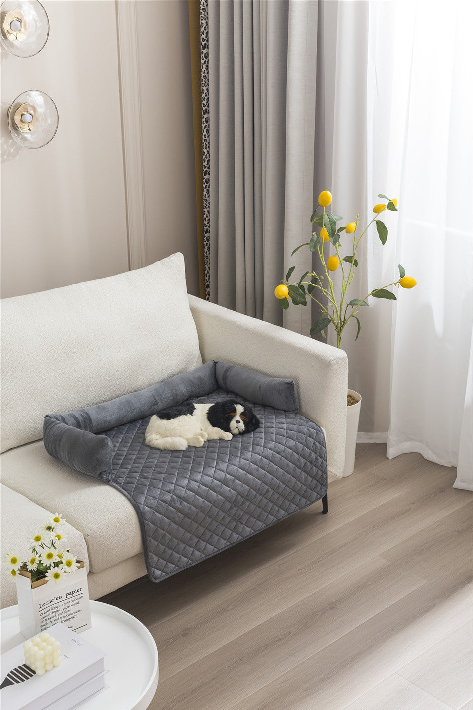 Luxury Pet Sofa Bed – Plush Dog & Cat Couch Bed with Furniture Protection