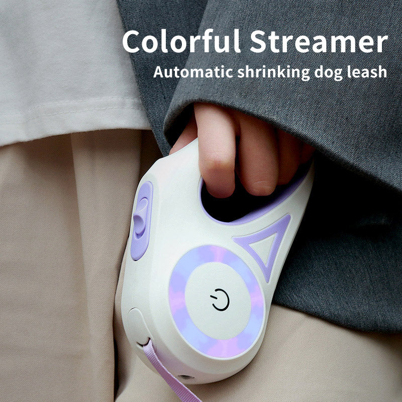Retractable Dog Leash with Collar – Automatic One-Button Control Pet Walking Lead
