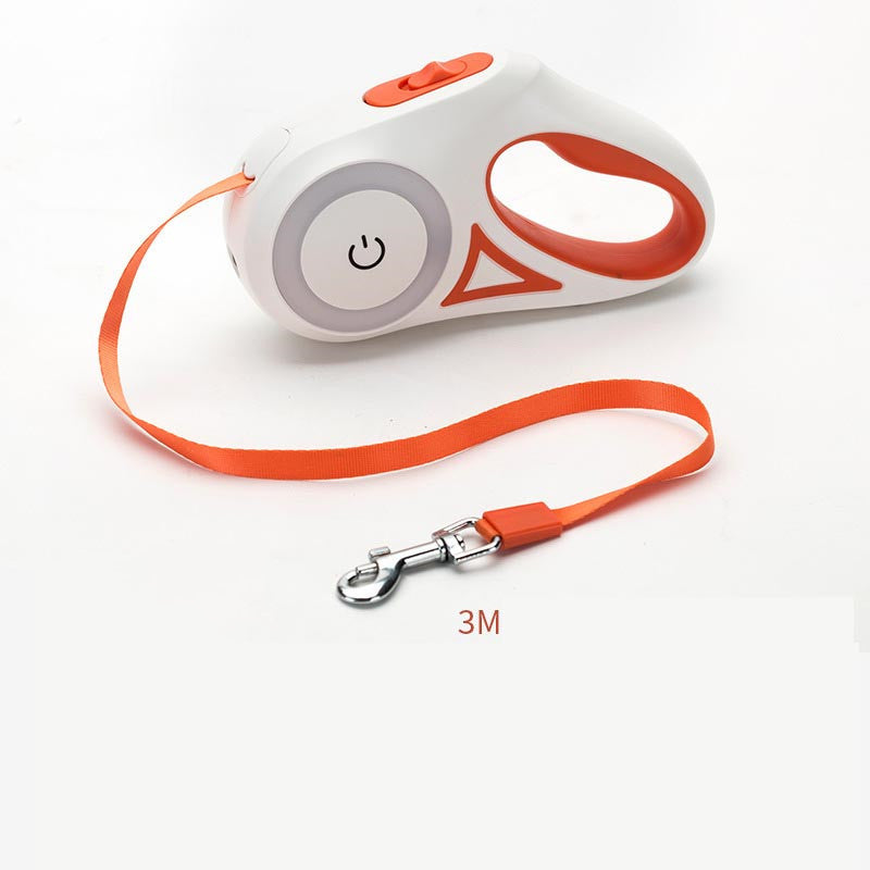 Retractable Dog Leash with Collar – Automatic One-Button Control Pet Walking Lead