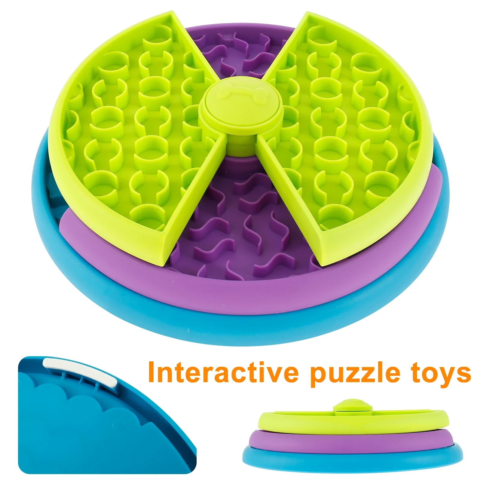 3-Layer Rotating Slow Feeder Bowl – Anti-Choking Puzzle Game for Cats & Dogs