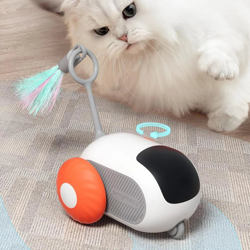 Remote Control Interactive Cat Car Toy – USB Rechargeable Smart Self-Moving Cat Toy