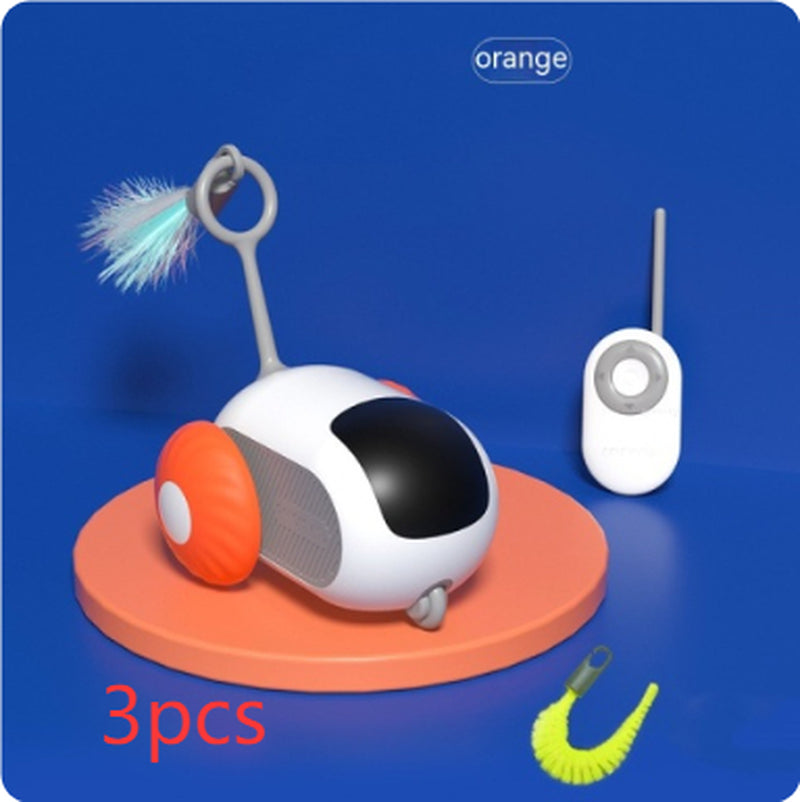 Remote Control Interactive Cat Car Toy – USB Rechargeable Smart Self-Moving Cat Toy