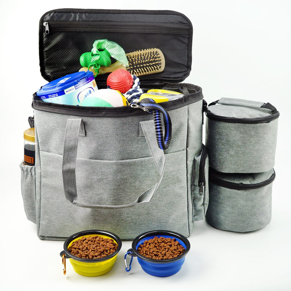 Dog Food Storage Travel Bag – Portable Pet Feeding Organizer